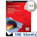 5 Star A4 White Office Inkjet Printer Paper Matt 165gsm (100 Sheets) Ref 917464 5 Star A4 White Office Inkjet Printer Paper Matt 165gsm (100 Sheets) Ref 917464