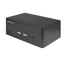 StarTech.com 2 Port Dual Monitor HDMI KVM Switch - 4K 60Hz Ultra HD HDR - Desktop 4K HDMI 2.0 KVM Switch with 2 Port USB 3.0 Hub (5Gbps) & 4x USB 2.0 HID, Audio - Hotkey Switching - TAA
