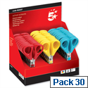 School Scissors with Plastic Handles Assorted Pack 30 5 Star School Scissors with Plastic Handles Assorted Pack 30 5 Star