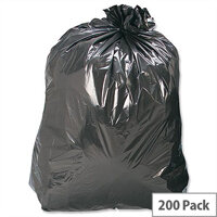 Refuse Sacks Medium Duty Recycled 120 Gauge 110 Litre Capacity Black Box 200 Refuse Sacks Medium Duty Recycled 120 Gauge 110 Litre Capacity Black Box 200
