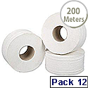 5 Star Jumbo Dispenser Roll 2-ply Sheet Size 9 x 38cm Roll Diameter 200m Pack 12 5 Star Jumbo Dispenser Roll 2-ply Sheet Size 9 x 38cm Roll Diameter 200m Pack 12