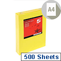 A4 Medium Yellow Coloured Paper Multifunctional Ream-Wrapped 80gsm 500 Sheets 5 Star A4 Medium Yellow Coloured Paper Multifunctional Ream-Wrapped 80gsm 500 Sheets 5 Star