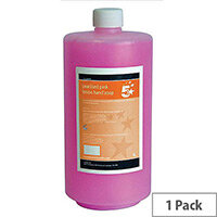 5 Star Luxury Pink Liquid Hand Soap Dispensers Refill 1 Litre  (Pack 1)