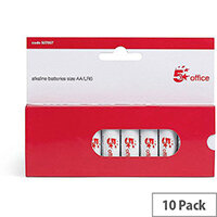 5 Star Office AA LR06 Alkaline Batteries Pack of 10 5 Star Office AA LR06 Alkaline Batteries Pack of 10