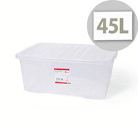 5 Star Office Storage Box Stackable Clip-on Lid 45L Clear/Transparent Ideal For Offices, Schools, Homes, Warehouses & More. 5 Star Office Storage Box Stackable Clip-on Lid 45L Clear/Transparent Ideal For Offices, Schools, Homes, Warehouses & More.