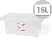 5 Star Office Storage Box Stackable Clip-on Lid 16L Clear 5 Star Office Storage Box Stackable Clip-on Lid 16L Clear