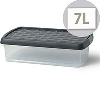 5 Star Elite 7 Litre Storage Clip Box Clear Plastic Stackable with Lid 5 Star Elite 7 Litre Storage Clip Box Clear Plastic Stackable with Lid