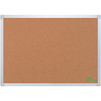 5 Star Eco Cork Board with Wall Fixing Kit Aluminium Frame W 1200 x H 900 mm