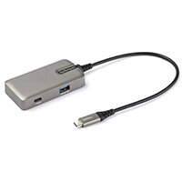 StarTech.com USB C Multiport Adapter - USB-C to 4K 60Hz HDMI 2.0, 100W Power Delivery Pass-through - 3-Port 10Gbps USB Hub - Portable USB Type-C Mini Docking Station - 10 Inches (25cm) Cable