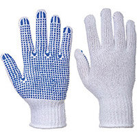 Portwest A111 Classic Polka Dot Glove White & Blue Medium