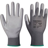 Portwest A120 PU Palm Glove Grey Small