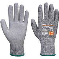 Portwest A622 MR Cut PU Palm Glove Grey Medium