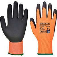 Portwest A625 Vis-Tex PU Cut Resistant Glove Orange & Black Medium