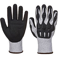 Portwest A723 TPV Impact Cut Glove Grey & Black Medium