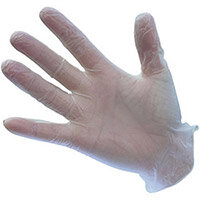 Portwest A900 Pack of 100 Vinyl Gloves Powdered Clear Medium