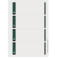 Leitz PC Printable Spine Labels for Standard Lever Arch Files Laser Short Wide Grey 25 A4 Sheets - 4 Labels per Sheet 100 Labels Leitz PC Printable Spine Labels for Standard Lever Arch Files Laser Short Wide Grey 25 A4 Sheets - 4 Labels per Sheet 100 Labels