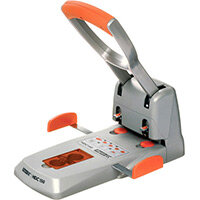 Rapid Supreme Heavy Duty Hole Punch HDC150/2-hole Silver & Orange Rapid Supreme Heavy Duty Hole Punch HDC150/2-hole Silver & Orange