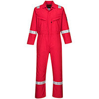 Portwest AF73 Araflame Silver Coverall Red Size 44