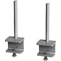 Office Desk Privacy Screen Brackets For Single Desks Or Runs Of Adapt And Fuze Single Desks (Pair) - Silver