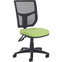 Altino 3 lever high mesh back operators chair with no arms, chrome base and seat slide - made to order Altino 3 lever high mesh back operators chair with no arms, chrome base and seat slide - made to order