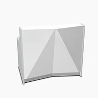 ALPA Small Straight Reception Desk with Silver Glass Front W1256xD946xH1100mm ALPA Small Straight Reception Desk with Silver Glass Front W1256xD946xH1100mm