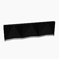 ALPA Straight Reception Desk with Black Glass Front W3656xD946xH1100mm ALPA Straight Reception Desk with Black Glass Front W3656xD946xH1100mm