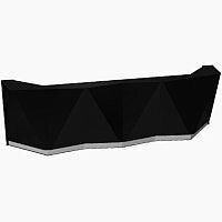 ALPA Straight Reception Desk with Black Glass Front W3613xD946xH1100mm ALPA Straight Reception Desk with Black Glass Front W3613xD946xH1100mm