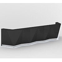 ALPA Straight Reception Desk with Black Glass Front W4813xD946xH1100mm ALPA Straight Reception Desk with Black Glass Front W4813xD946xH1100mm