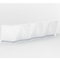 ALPA Straight Reception Desk with White Glass Front W4813xD946xH1100mm ALPA Straight Reception Desk with White Glass Front W4813xD946xH1100mm