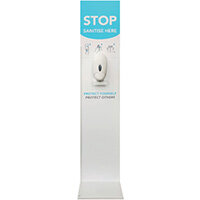 Floor Standing Hand Sanitiser 8 Units White 921410 Floor Standing Hand Sanitiser 8 Units White 921410