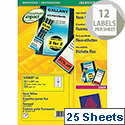 Avery Laser Label L7670-25 Circle 63.5mm Fluorescent Yellow (300 Labels) Avery Laser Label L7670-25 Circle 63.5mm Fluorescent Yellow (300 Labels)
