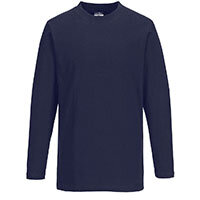 Portwest B196 Long Sleeve T-Shirt Navy Size XL Regular Fit