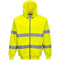 Portwest B305 Hi-Vis Zip Front Hoodie Yellow 3XL