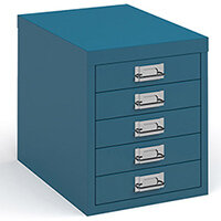 Bisley multi drawers with 5 drawers - blue Bisley multi drawers with 5 drawers - blue