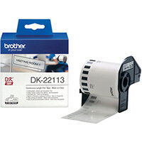 Brother Black on Clear Continuous Length Film Tape 62mm DK22113 Brother Black on Clear Continuous Length Film Tape 62mm DK22113