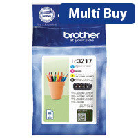 Brother LC-3217 Original Black, Cyan, Magenta, Yellow Pack of 4 Multipack Standard Yield Ink Cartridge