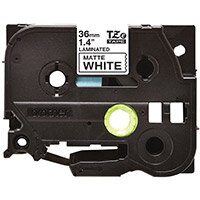 Brother TZe Black on White Matt Labelling Tape 36mm x 8m TZe-M261