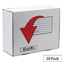 Missive Value Large Mailing Boxes 375x475x197mm Pack of 20 Missive Value Large Mailing Boxes 375x475x197mm Pack of 20