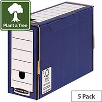 Bankers Box Premium 127mm Transfer File Blue Pack of 5 5905 Bankers Box Premium 127mm Transfer File Blue Pack of 5 5905
