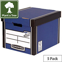 Bankers Box Premium Tall Box Blue Pack of 5 7260618 Bankers Box Premium Tall Box Blue Pack of 5 7260618