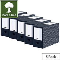Bankers Box Decor 150mm Transfer File Grey Pack of 5 4483001 Bankers Box Decor 150mm Transfer File Grey Pack of 5 4483001