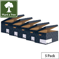 Bankers Box Decor Flip Top Box Grey Pack of 5 4483601 Bankers Box Decor Flip Top Box Grey Pack of 5 4483601