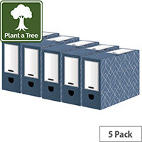 Bankers Box Decor 100mm Transfer File Blue Pack of 5 4483801 Bankers Box Decor 100mm Transfer File Blue Pack of 5 4483801