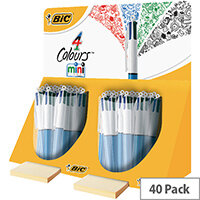 Bic 4 Colours In 1 Mini Ballpoint Pen Pack of 40 In Counter Display Unit 895959 Bic 4 Colours In 1 Mini Ballpoint Pen Pack of 40 In Counter Display Unit 895959