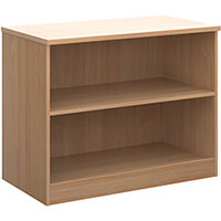 Deluxe bookcase 800mm high with 1 shelf - beech Deluxe bookcase 800mm high with 1 shelf - beech