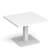 Brescia Square White Coffee Table with Flat Square White Base 700mm Brescia Square White Coffee Table with Flat Square White Base 700mm