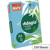 Adagio Bright Blue A4 Card Paper 160gsm Pack of 250 Adagio Bright Blue A4 Card Paper 160gsm Pack of 250