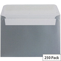 Blake C6 Metallic Silver Wallet Envelope (Pack of 250) Blake C6 Metallic Silver Wallet Envelope (Pack of 250)