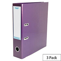 ELBA Classy Lever Arch A4 Met Purple Pack of 3 BX810424 ELBA Classy Lever Arch A4 Met Purple Pack of 3 BX810424