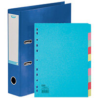 Elba Classy 70mm Lever Arch File A4 Blue FOC 10/Pt Divider Elba Classy 70mm Lever Arch File A4 Blue FOC 10/Pt Divider